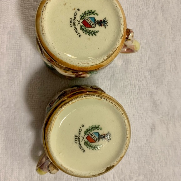 Vintage Signed Capodimonte Gilded Demitasse Cup - Picture 7 of 7